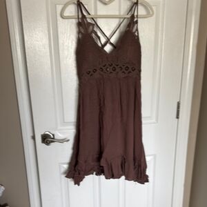 NWT Boutique La Miel  Brown Lace Dress